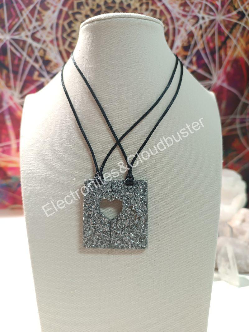 Orgonita electronite colgante corazón divisible