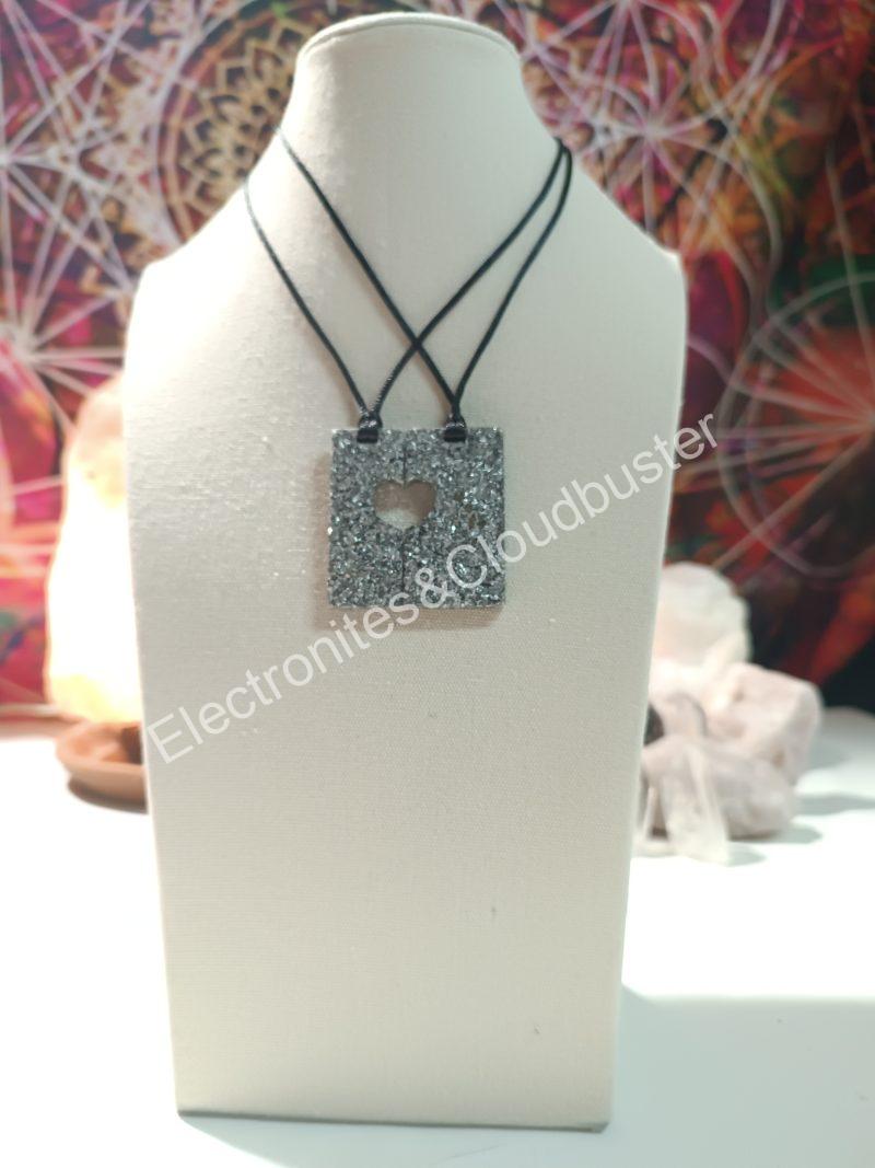 Orgonita electronite colgante corazón divisible - Imagen 5