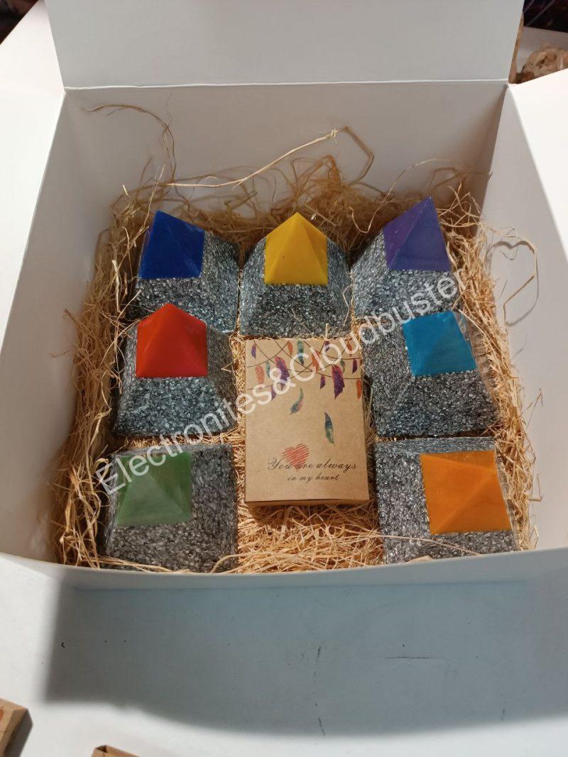 Conjunto Pirámides Chakras Electronite