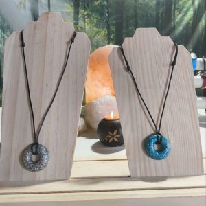 Colgante forma Donut Electronite Azul y Gris