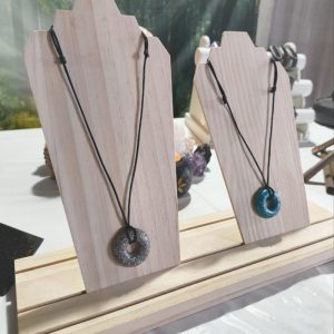 Colgante forma Donut Electronite Azul y Gris