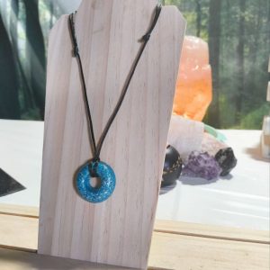 Colgante forma Donut Electronite Azul y Gris