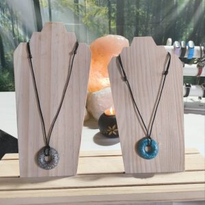 Colgante forma Donut Electronite Azul y Gris